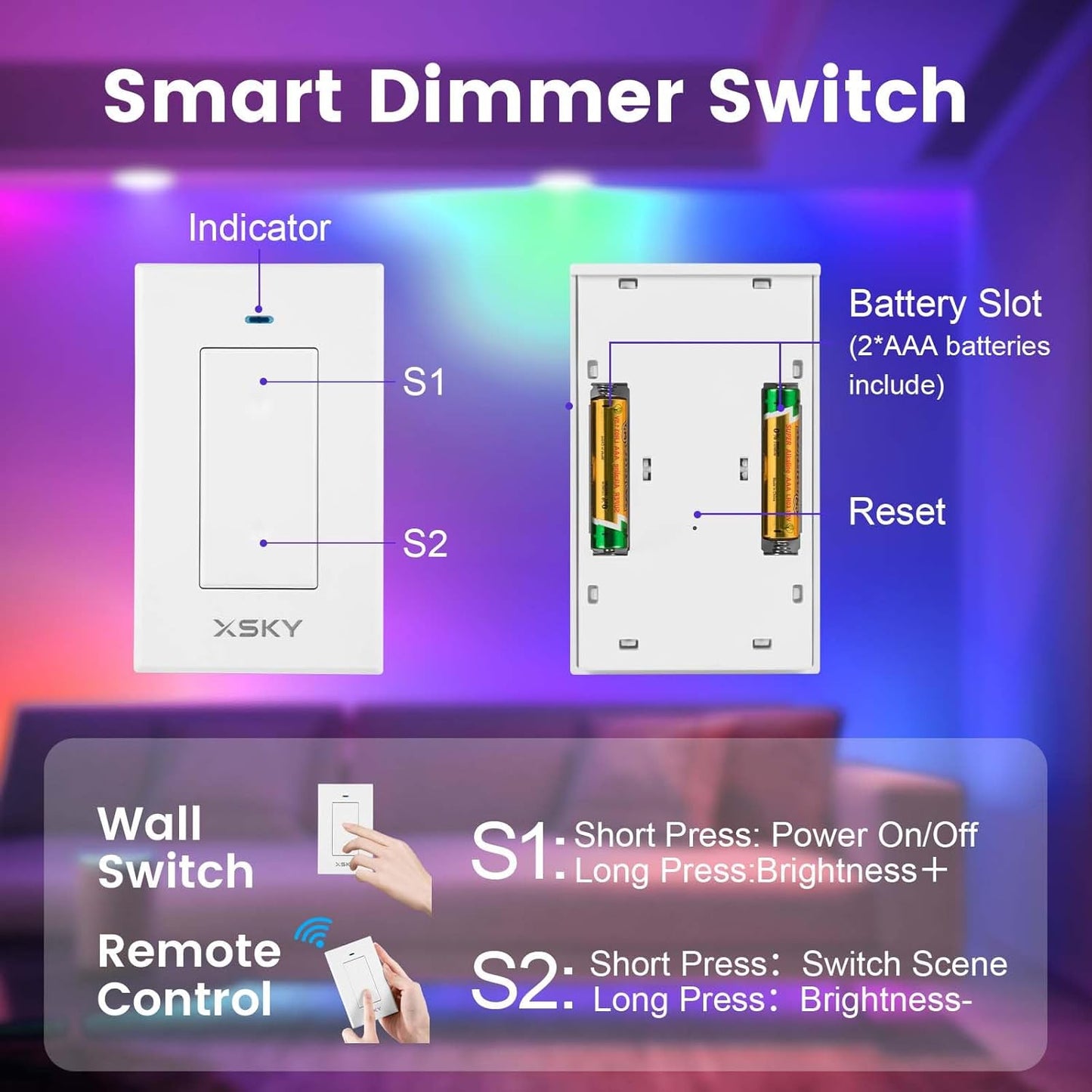 Xsky Smart Recessed Lighting 6 inch and 4 inch Color Changing Zigbee 3.0 Matter Light, Dimmable Downlight, Dimmer Switch, 12 Pack